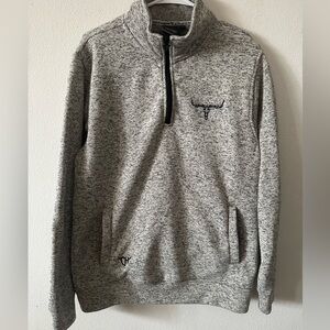 Gray Zip-Up Sweater
